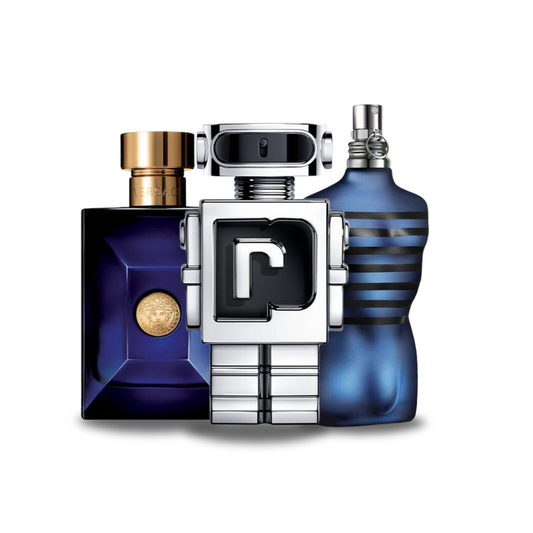 Set de 3 parfumuri Versace DYLAN BLUE, Paco Rabanne PHANTOM e Jean Paul Gaultier ULTRA MALE 100ml